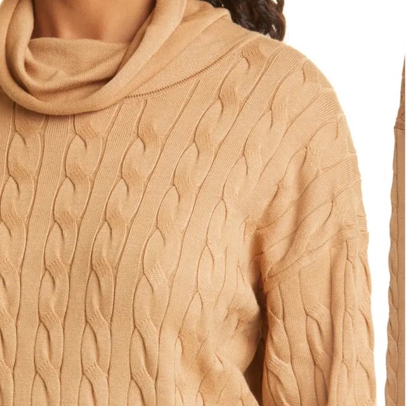 Veronica Beard Lova Cable Knit Turtleneck Sweater - Picture 9 of 14